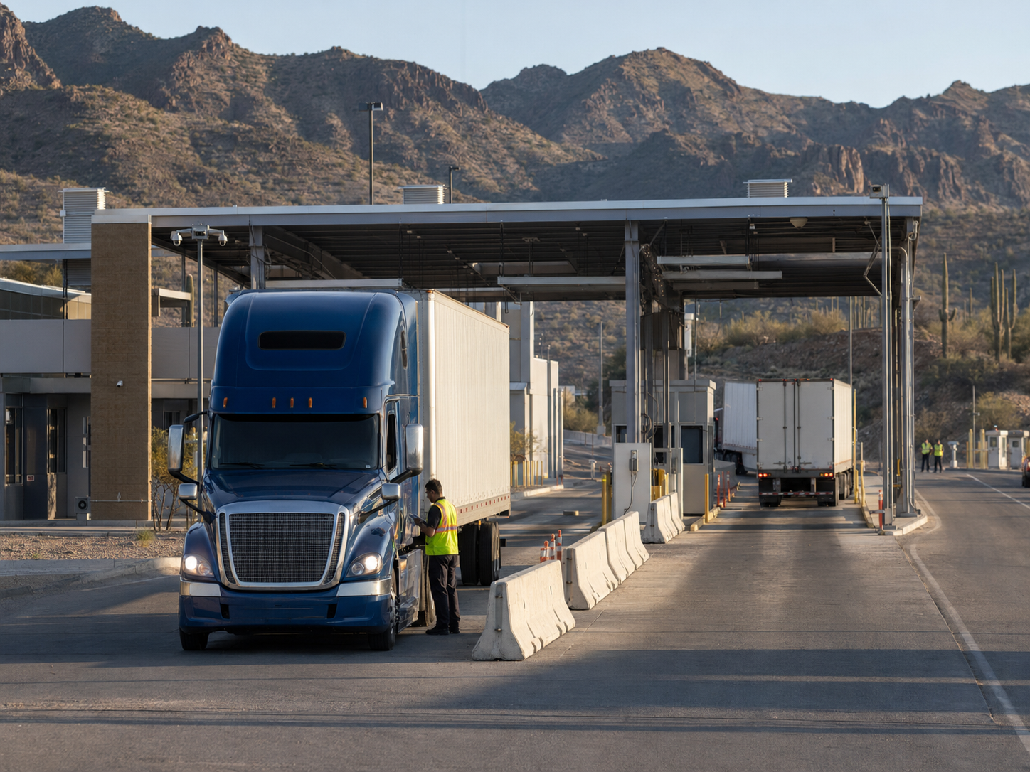 Bi-national freight operation at the Arizona-Sonora border